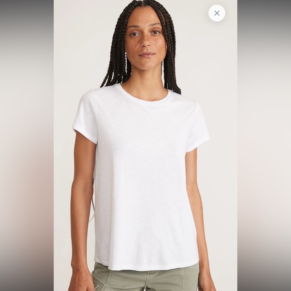 Marine Layer White Crew Tee - S
